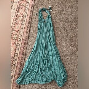Free People Look into the sun halter cut out triangle Mxi dress MED